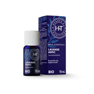 Bio éterický olej Levandule spike, širokolistá, lat. Lavandula latifolia. Organické produkty pro aromaterapii od francouzského výrobce.