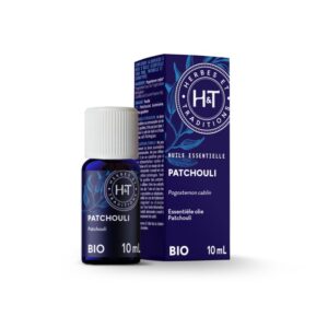 Bio esenciaální olej Pačuli Pačule,10 ml, Pogostemon cablin. Původ Indie, baleno a analyzováno francouzskou laboratoří Herbes et Traditions.