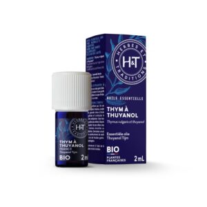 Aromaterapeutický éterický olej Tymián Thujanol. lat. Thymus vulgaris. 100% přírodní, z divokého sběru z oblasti Auvergne ve Francii.